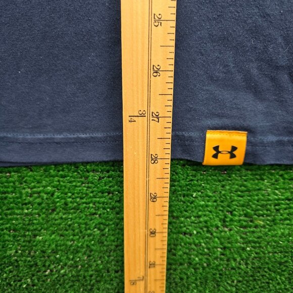Under Armour Tshirt Mens Small Blue Short Sleeve HeatGear Project Rock Logo - Picture 5 of 8